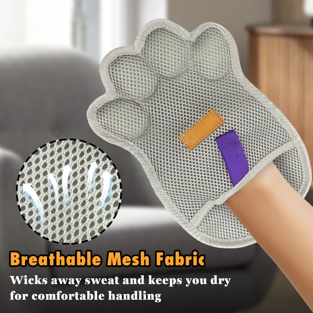 Pet Hair Removal Glove,Static Double-Sided Adhesion Dogs