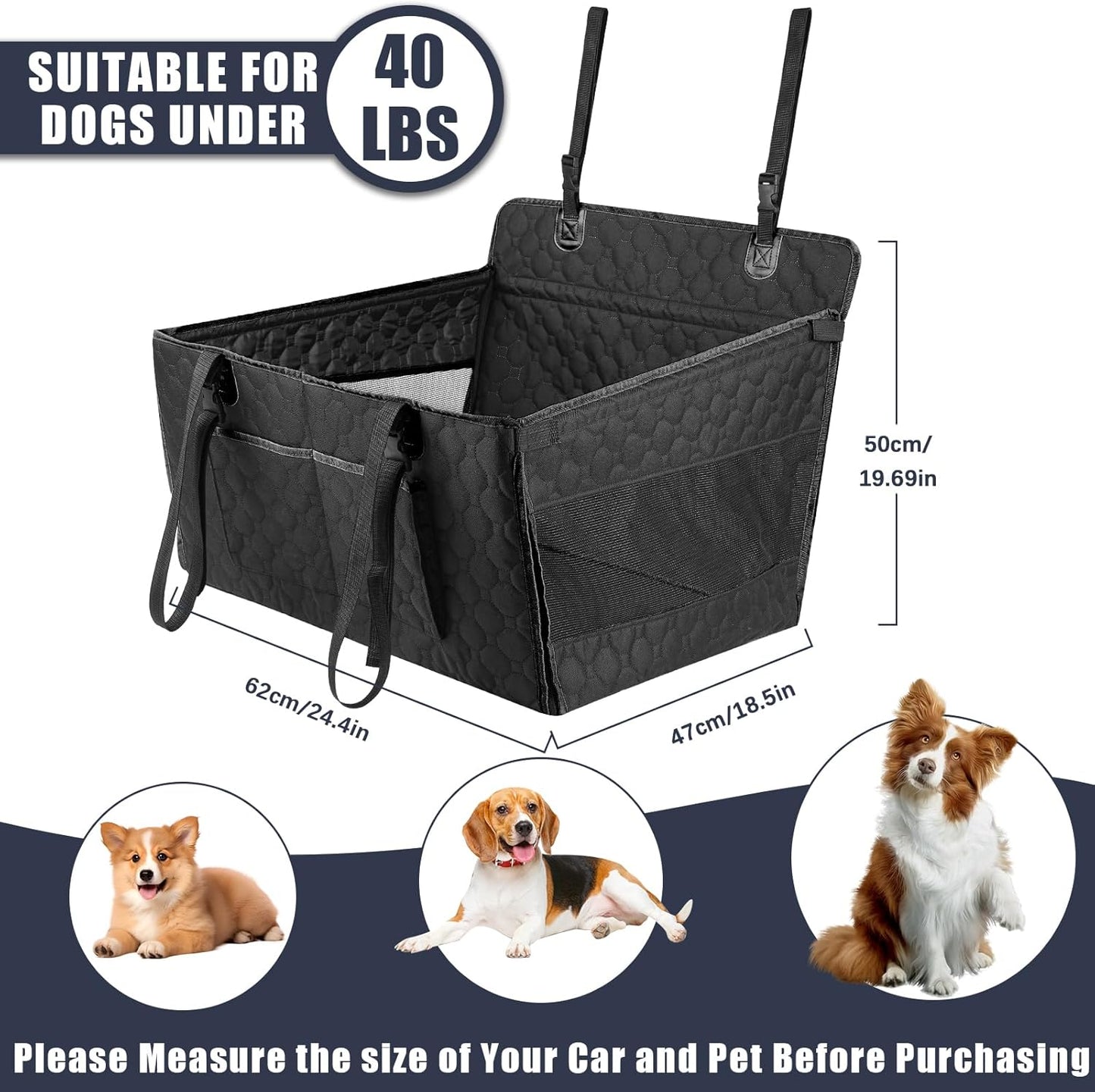 Dog Car Seat for Large Medium Dogs, Dog Car Seat Cover for