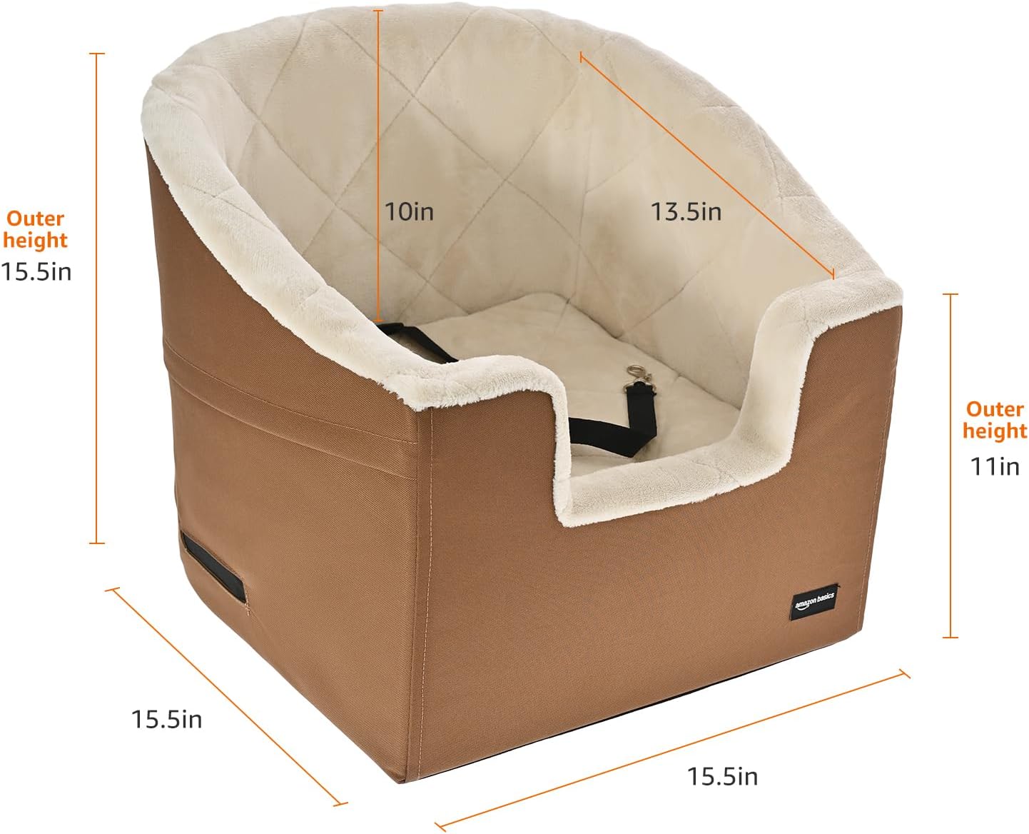Dog Car Seat Booster for Small Dogs up to 25lbs, Washable