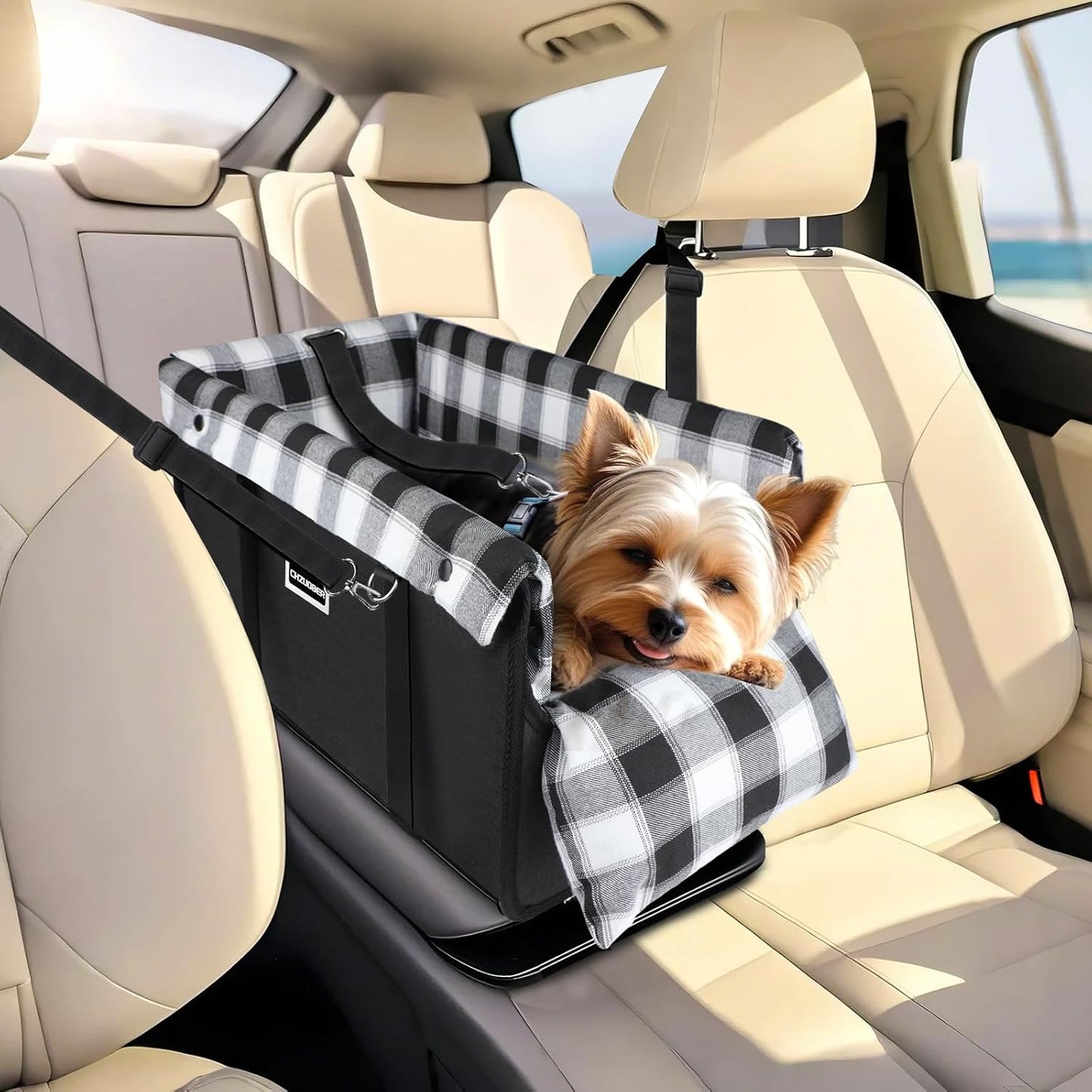 Center Console Dog Car Seat, Detachable and Washable Inner