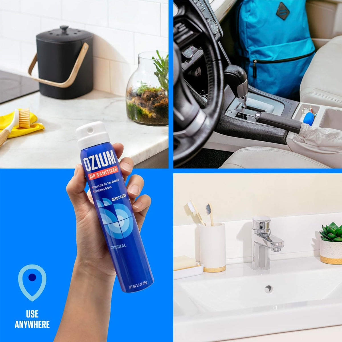 3.5 Oz. Air Sanitizer & Odor Eliminator for Homes, Cars