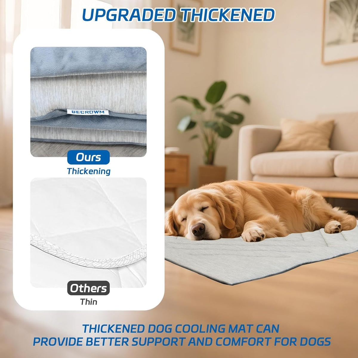Dog Cooling Mat Self Coolings Foldable Cooling Pad for Dog