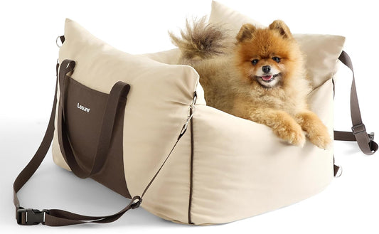 Lesure Small Dog Car Seat for Small Dogs - Dog Booster Seat