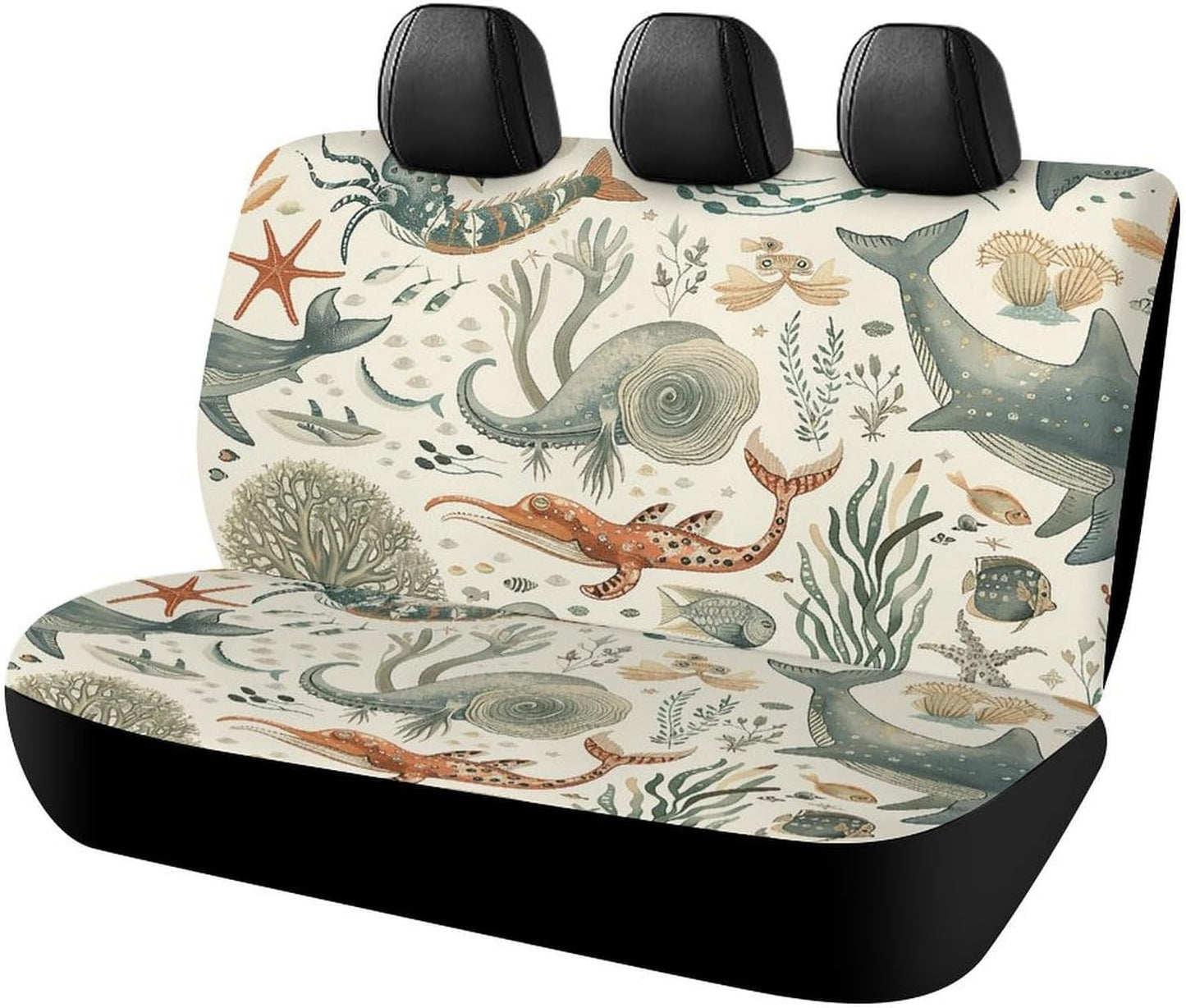 Marine Animal Pattern Dog Car Seat Covers Waterproof Truck