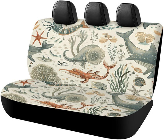 Marine Animal Pattern Dog Car Seat Covers Waterproof Truck
