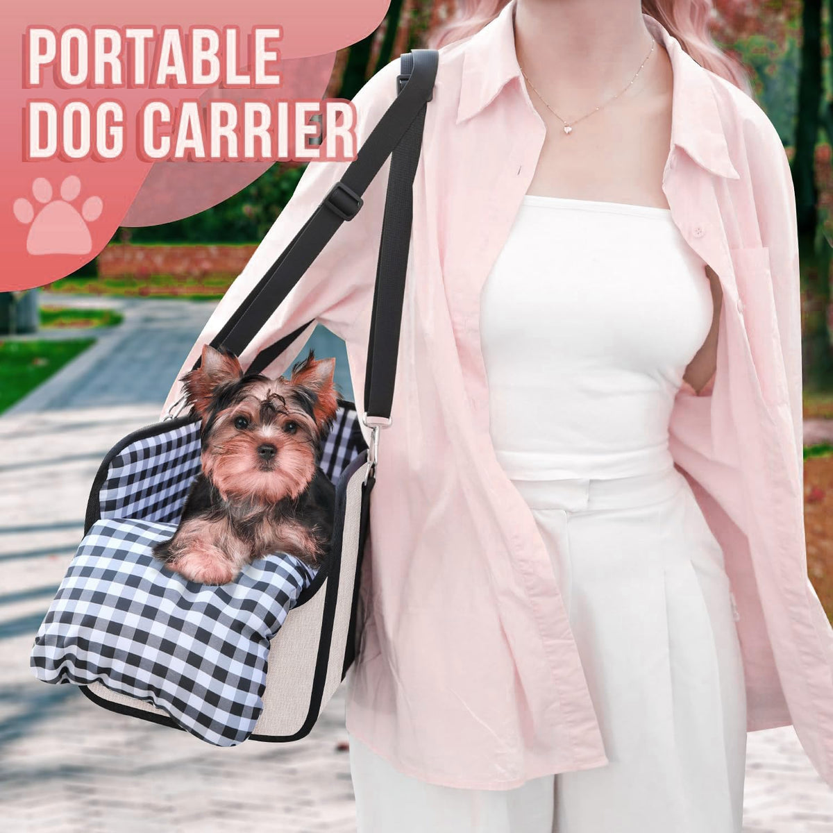 Console Dog Car Seat, Portable Dogs Armrest Booster Seat