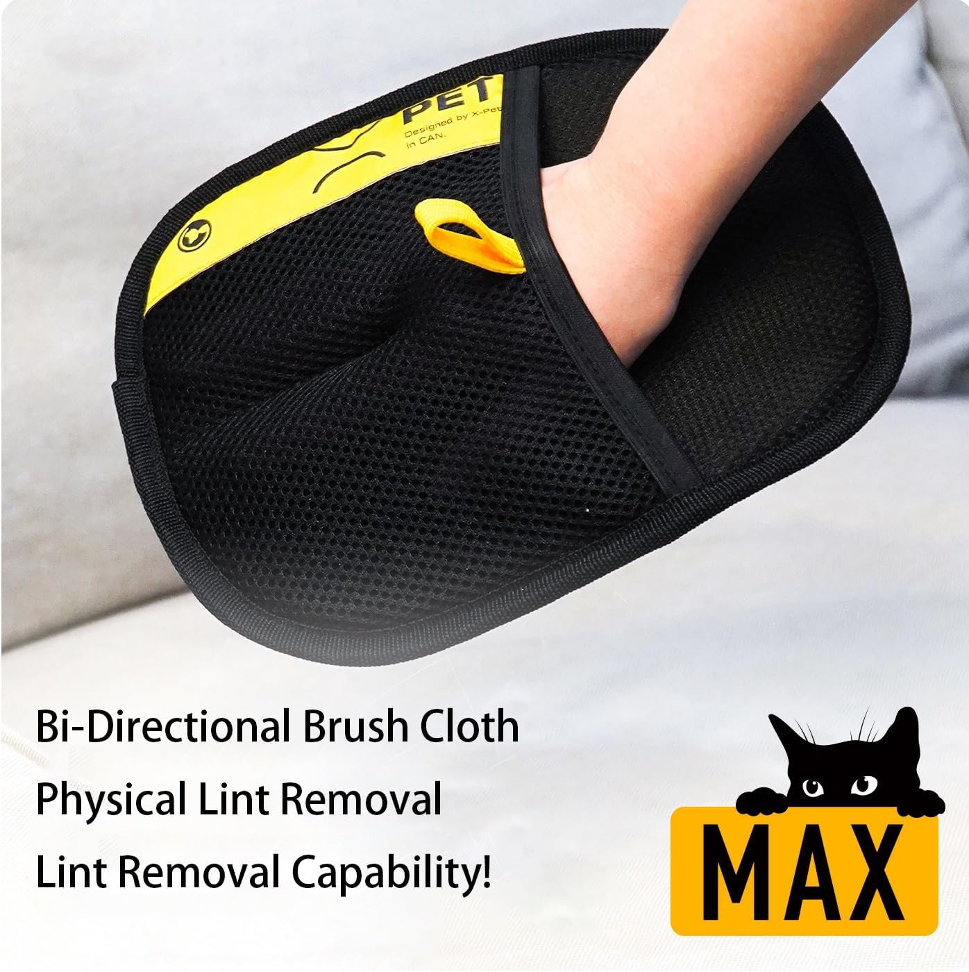 Pet Hair Removal Hand Mittens - Anti Static Reusable Gloves