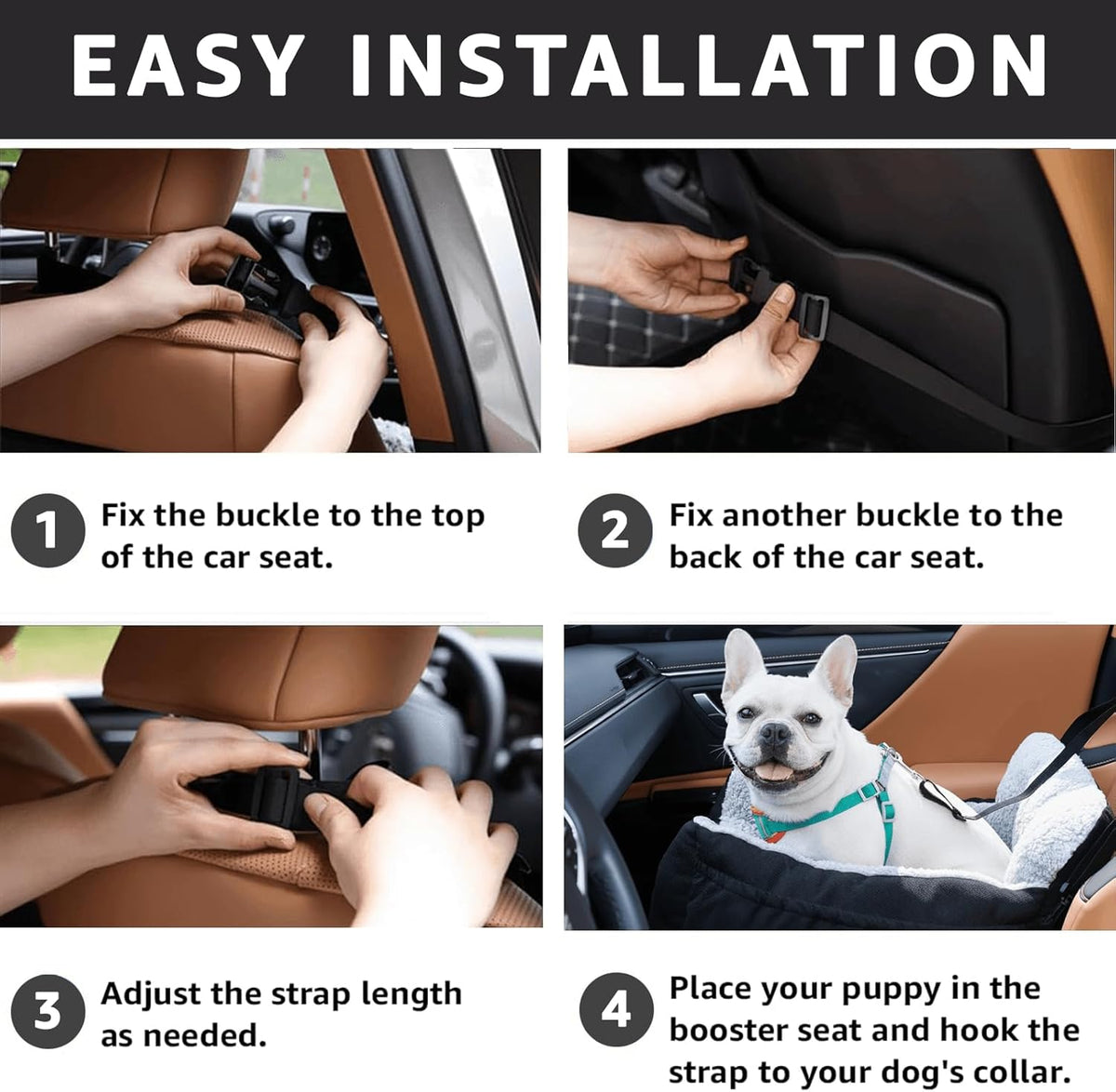 Dog Car Seat for Small Dogs,Washable Pet Booster Seats for