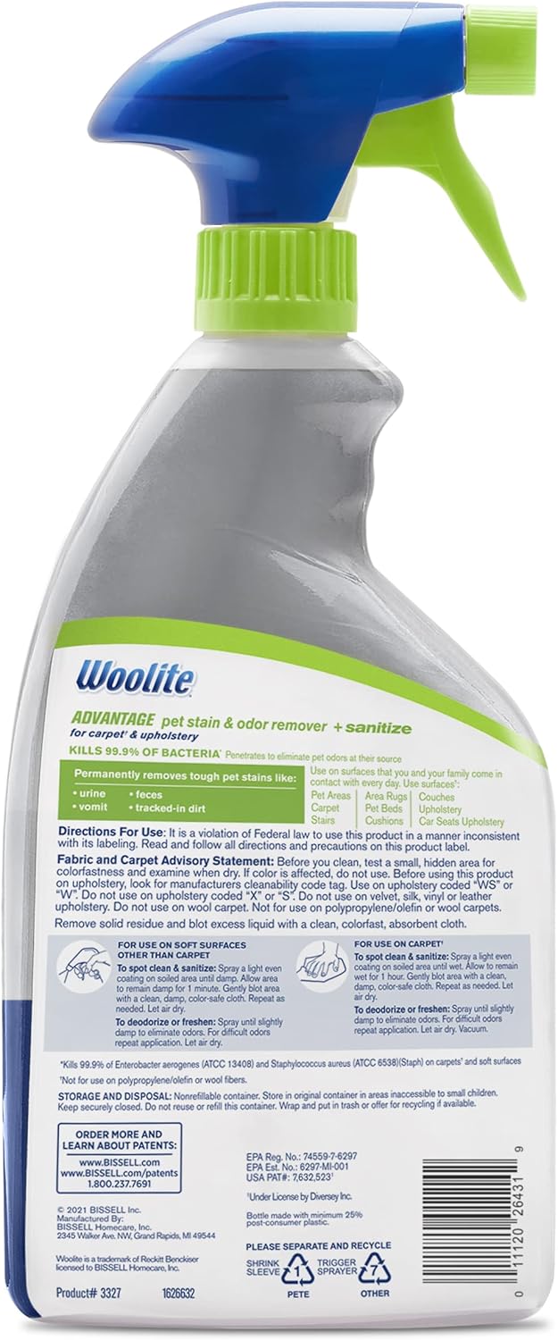 Woolite® Advantage Pet Stain & Odor Remover + Sanitize, 3327