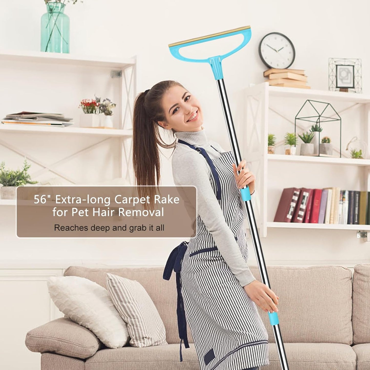 Carpet Rake for Pet Hair Removal, Pet Hair Removal Tool Set