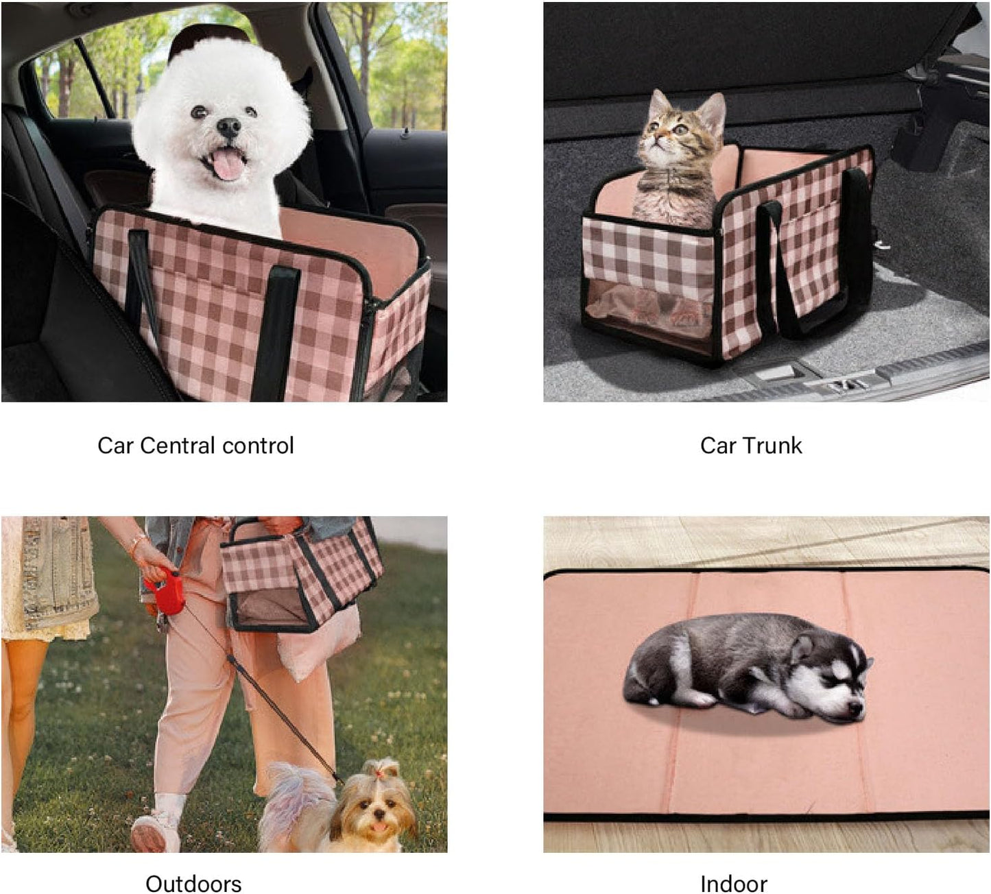 Dog Car Seating Portable Pet Bed, Multifunctional Center