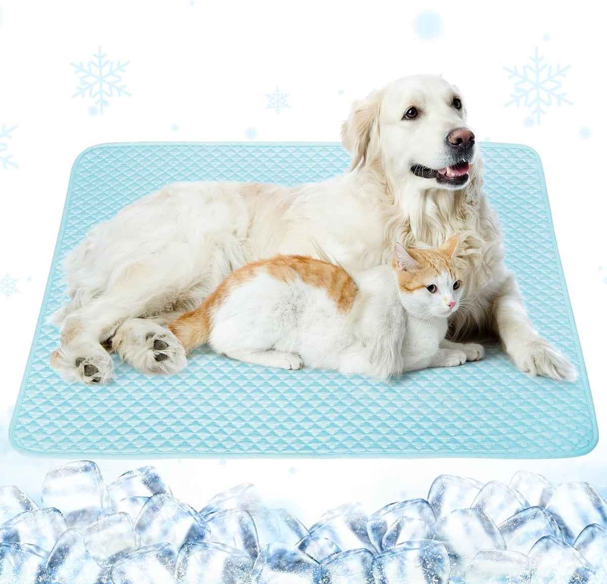Upgraded Self-Cooling Dog Mat - Breathable Pet Cooling Pad