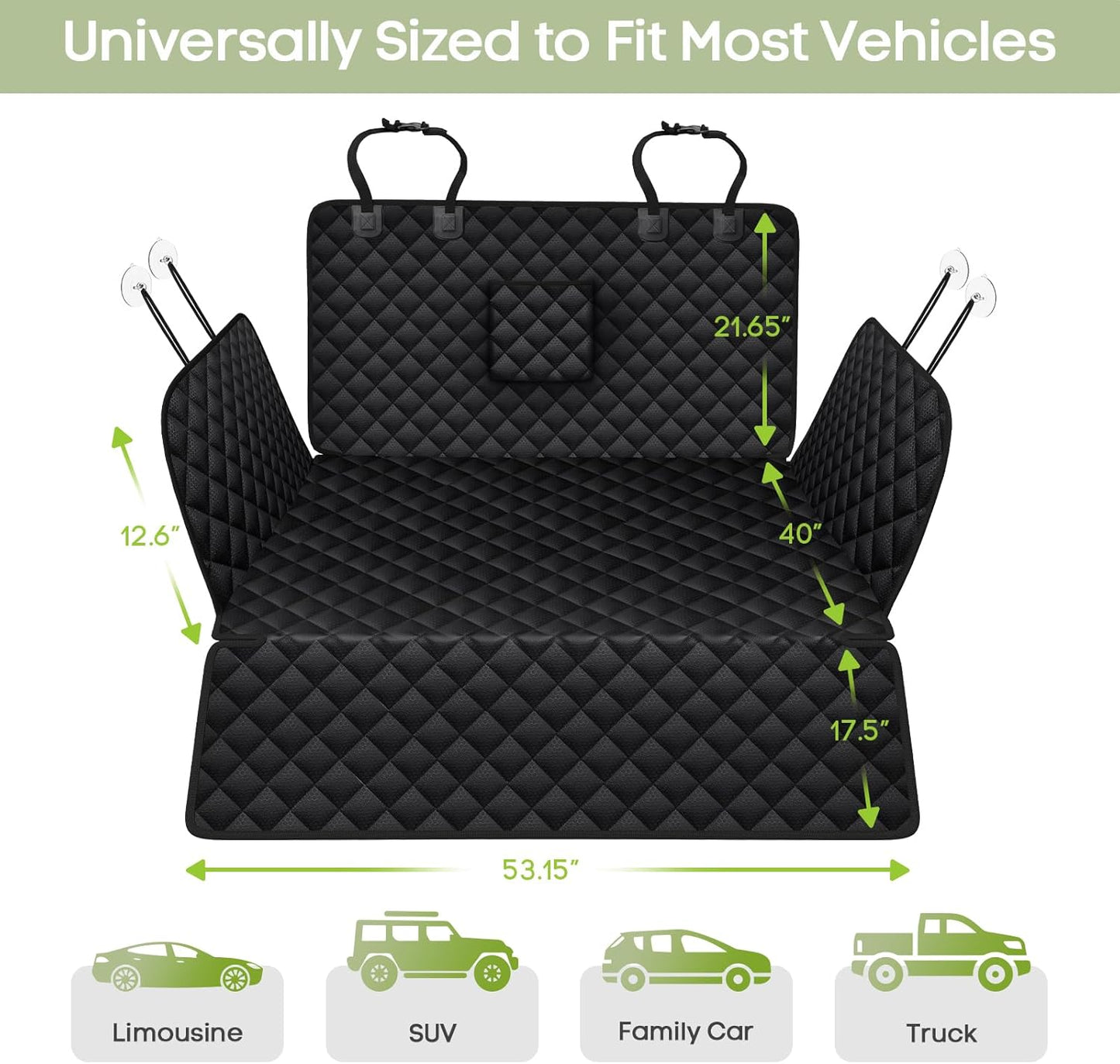 SUV Cargo Liner for Dogs, Waterproof Pet Cargo Cover with