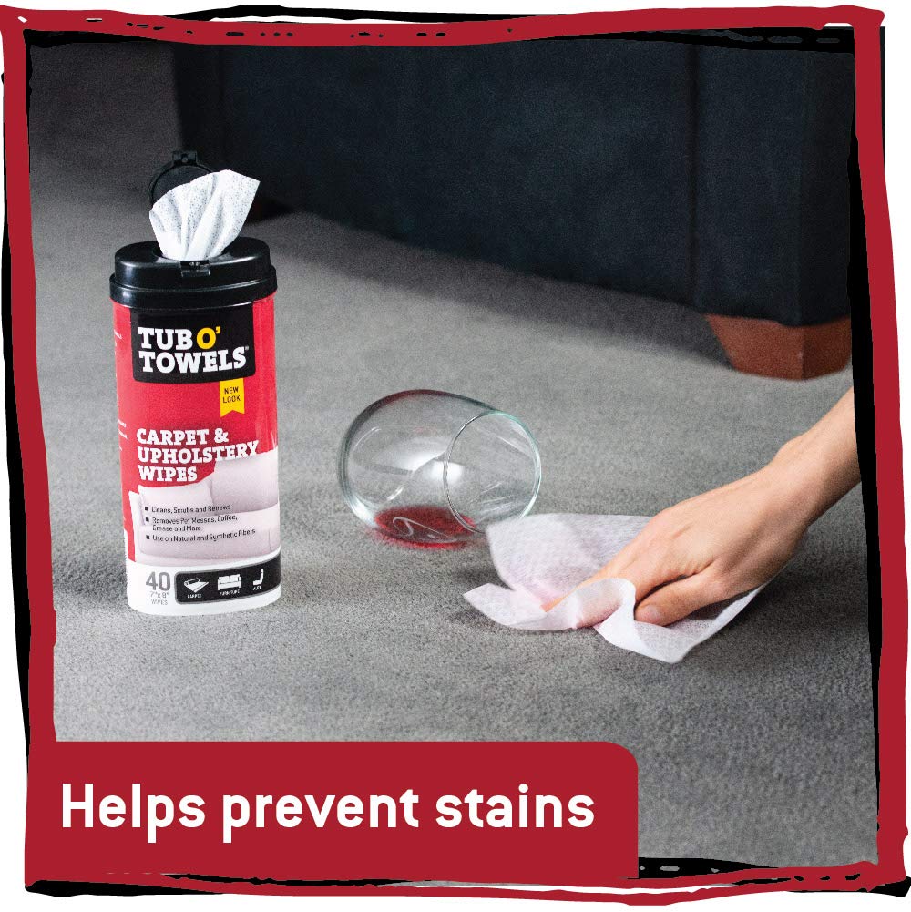 Carpet, Rug, and Upholstery Cleaning Wipes - Extra Strength