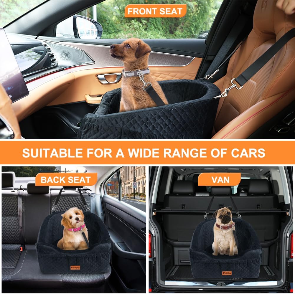 Dog Car Seat for Small & Medium Dogs, Detachable & Washable