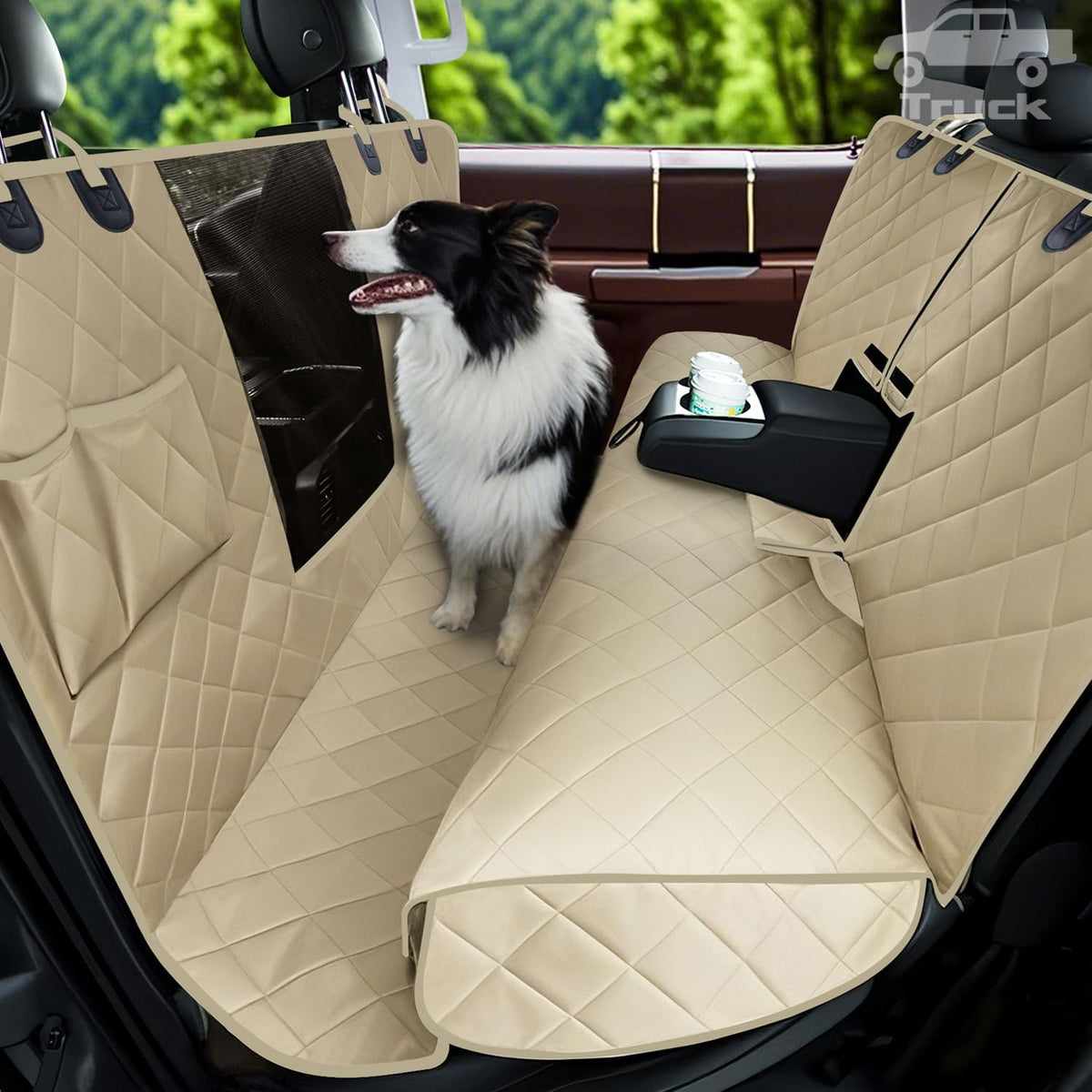 4 in 1 Dog Floor Hammock for Crew Cab, Backseat Cover Dog