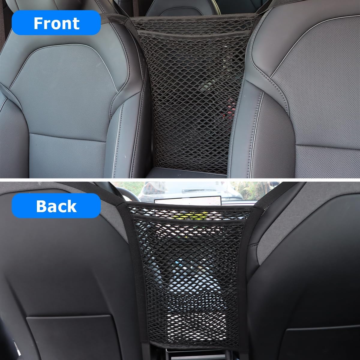 Car Mesh Organizer Car Barrier for Dogs Console Storage Net