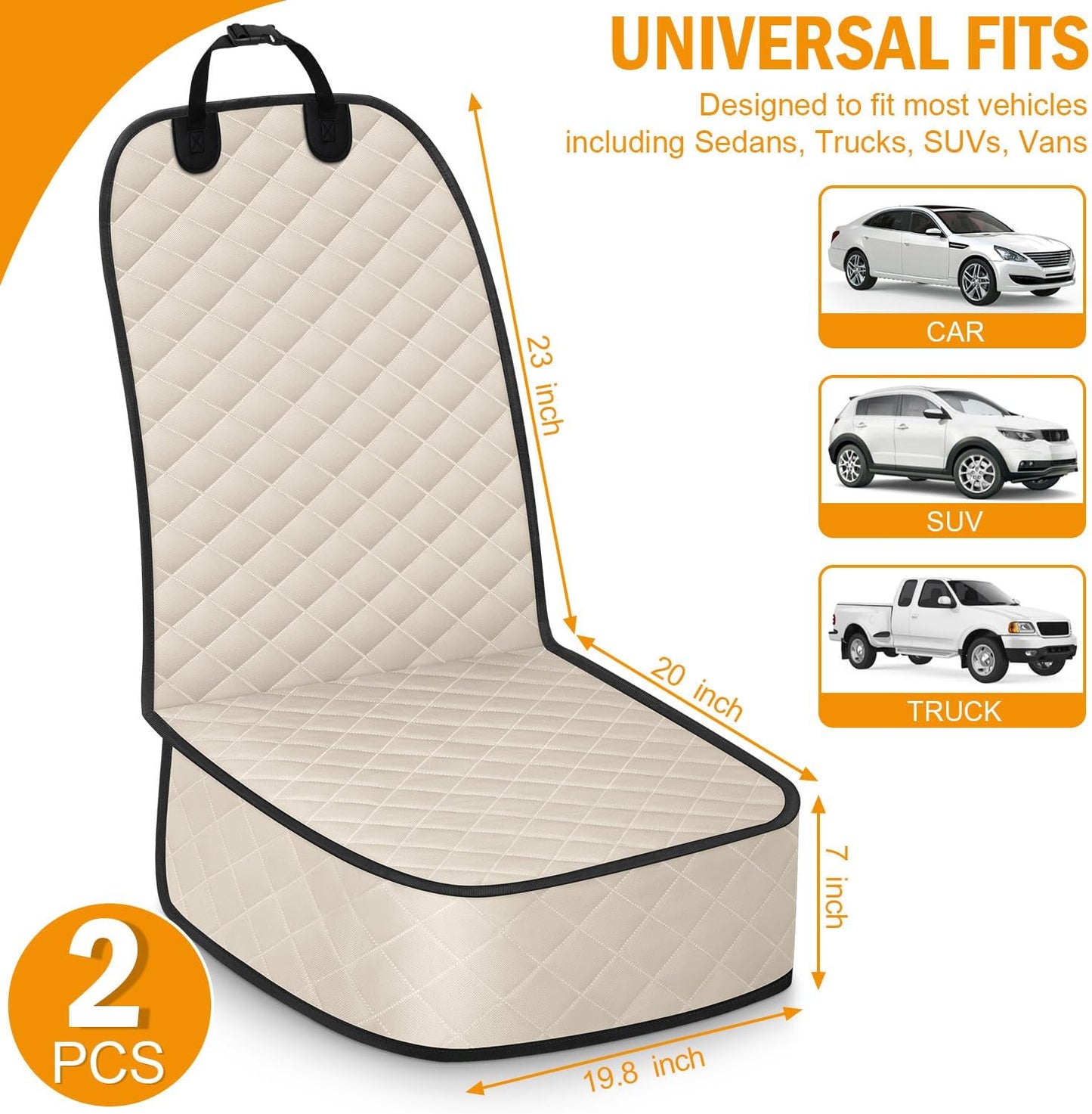 Dog Car Seat Covers Waterproof, Scratch-Proof Pet Front