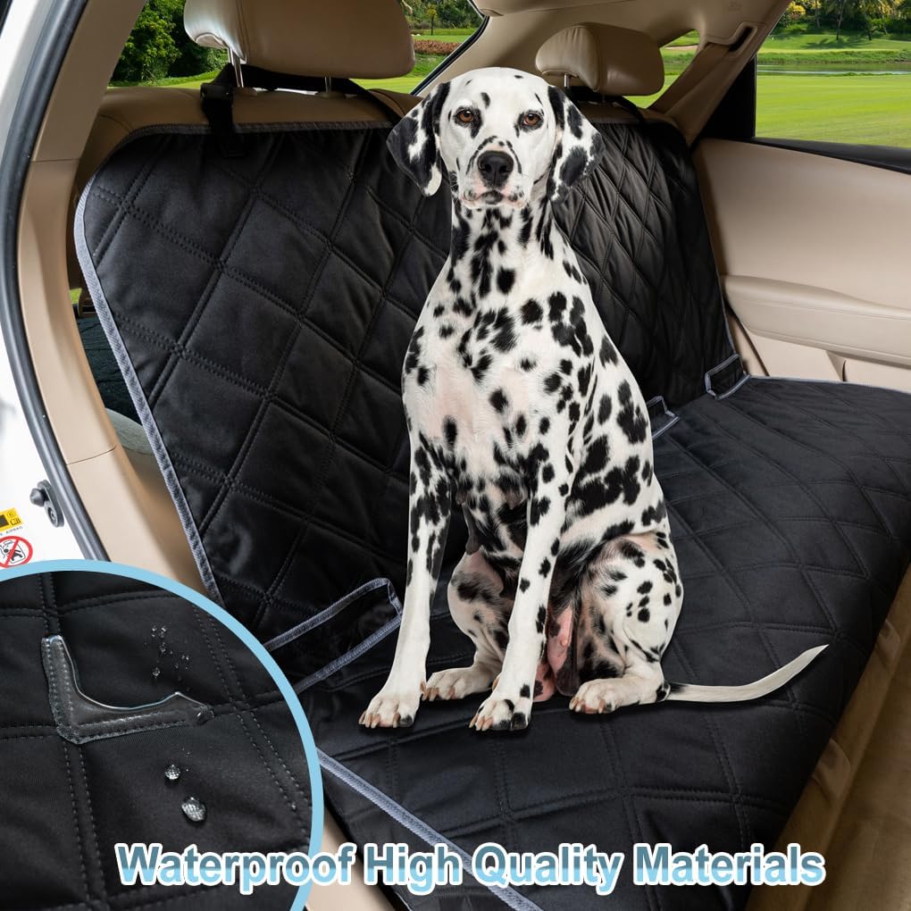 Bench Car Seat Cover for Dogs, Waterproof Rear Seat