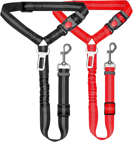 Removable Dog Seat Belt Harness for Car, 3 in 1 Pet Car