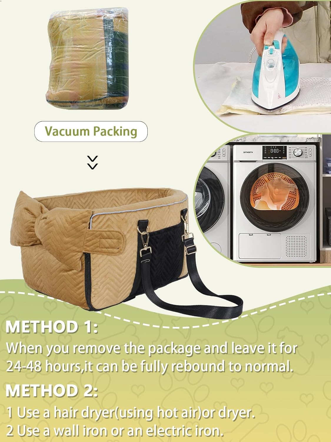 Small Dog Car Seat, Portable Dog Seat with Soft Washable