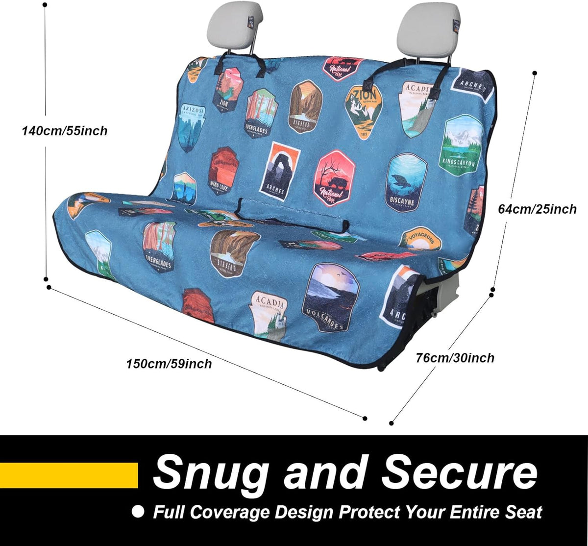 Back Seat Cover for Car Trucks Van SUV,Waterproof Rear