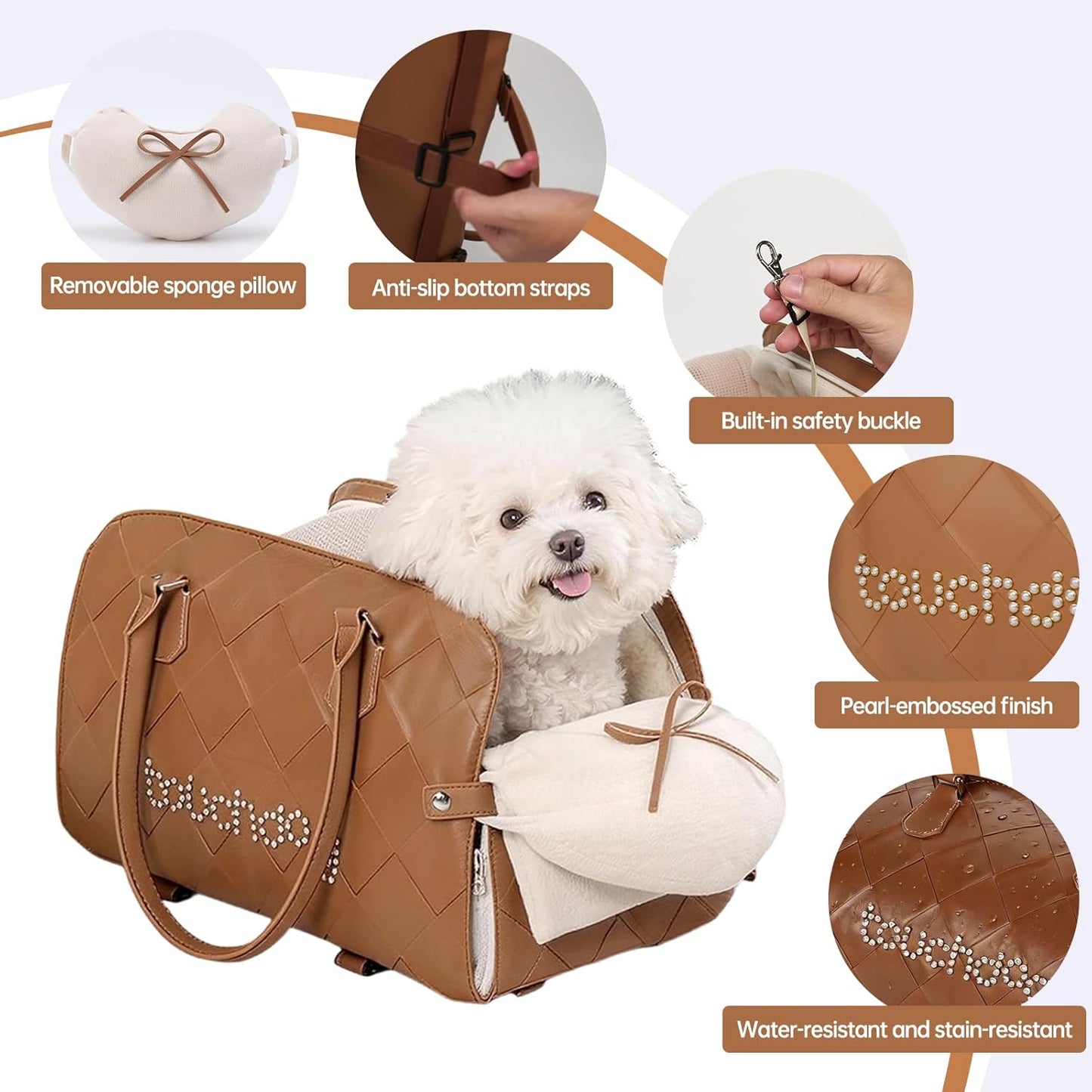 Center Console Dog Car Seat – Detachable & Washable Pet