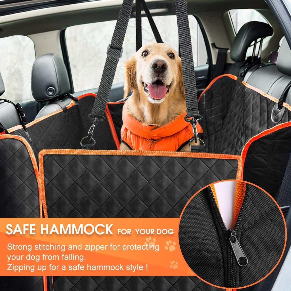 Dog Car Seat Cover for Back Seat, Waterproof Seat Protector