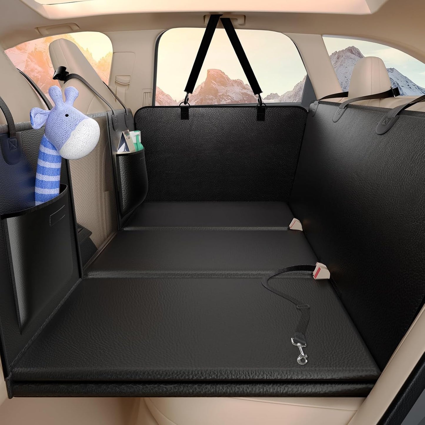 Back Seat Extender for Dogs Upgraded Anti-Scratch PU