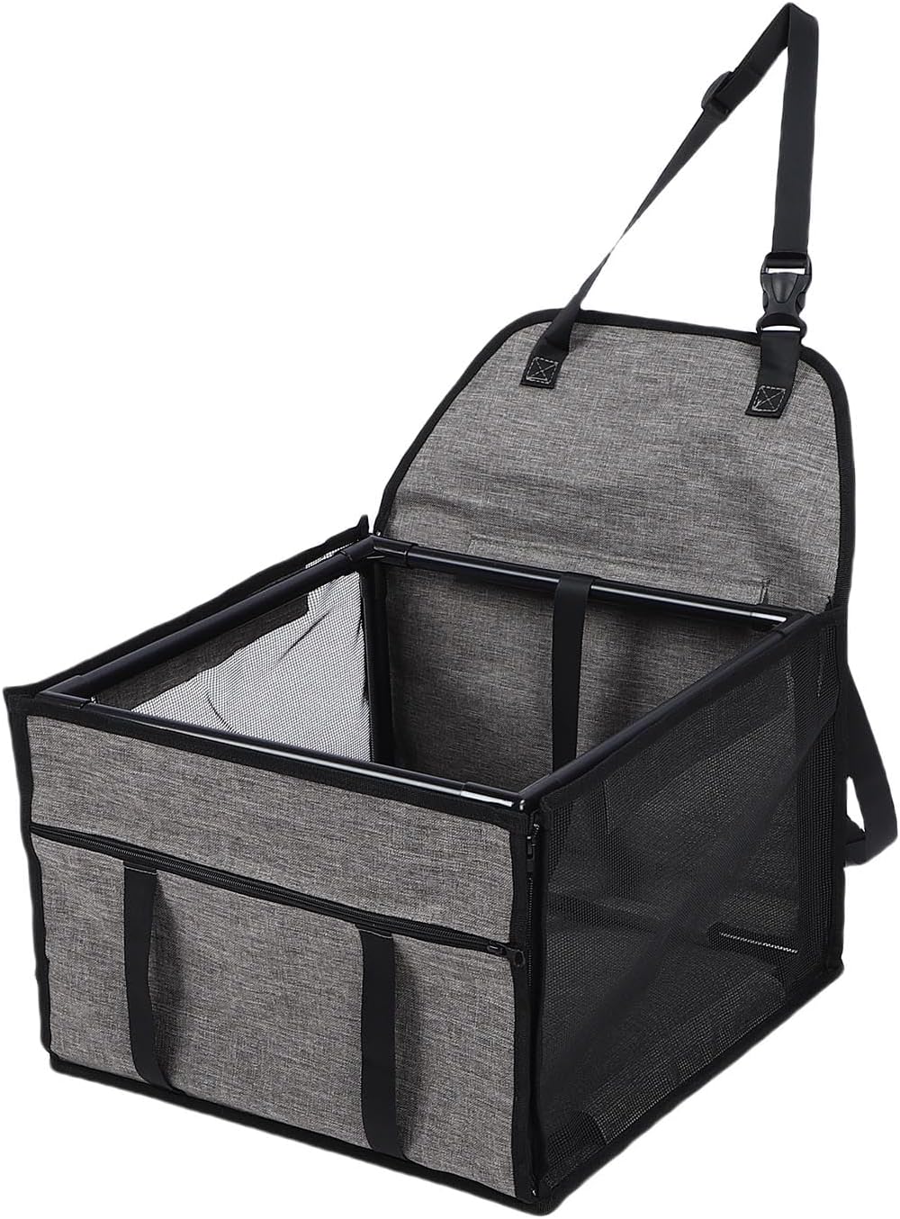 Dog Car Seat Foldable Pet Carrier Crate with Breathable
