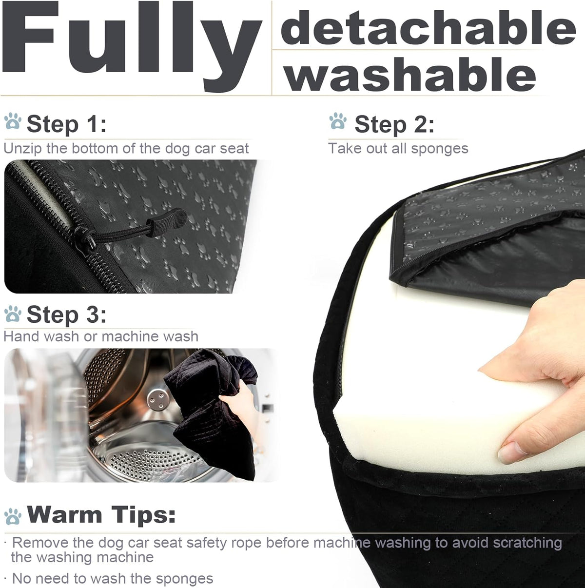 Dog Booster Car Seat,Interior Height 6 Inches Pet Car
