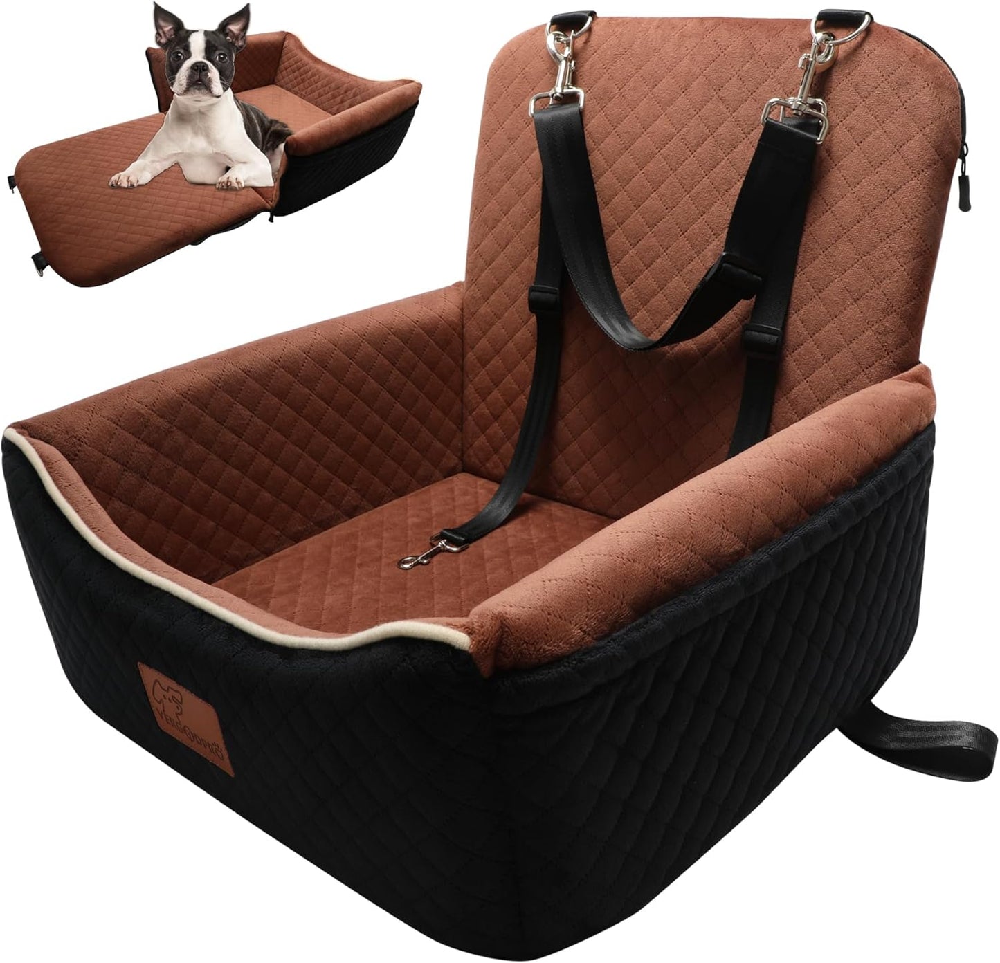 Dog Car Seat Bed 2 in 1 for Small/Medium Dogs up to 35
