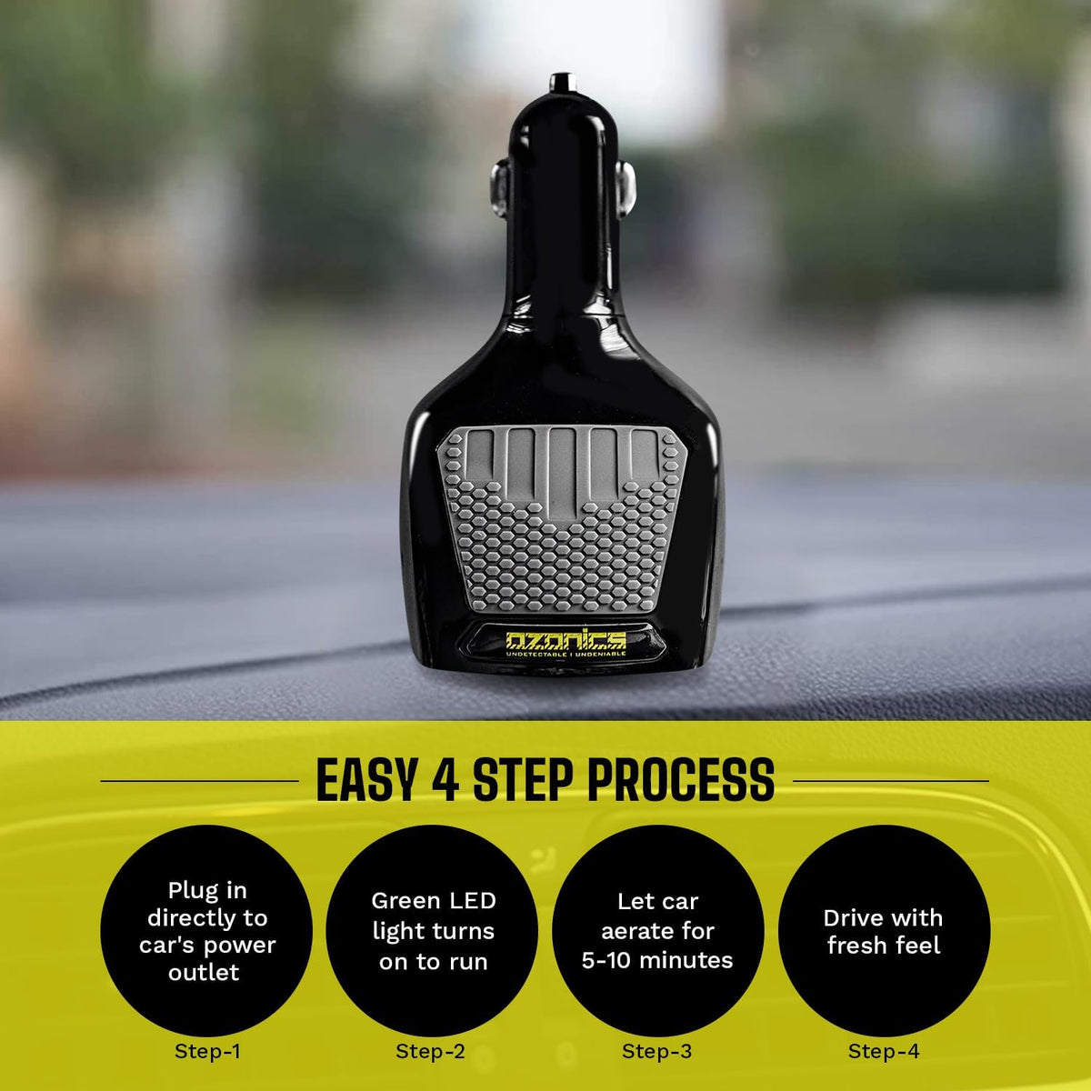 Micro3 Ozone Generator for Cars | Portable Car Odor