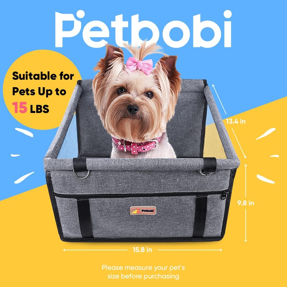 Pet Reinforce Car Booster Seat for Dog Portable and