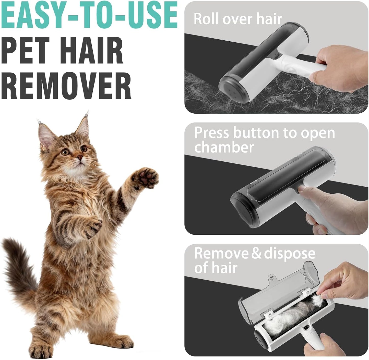 Reusable Lint Roller for Pet Hair – Extra Sticky Washable
