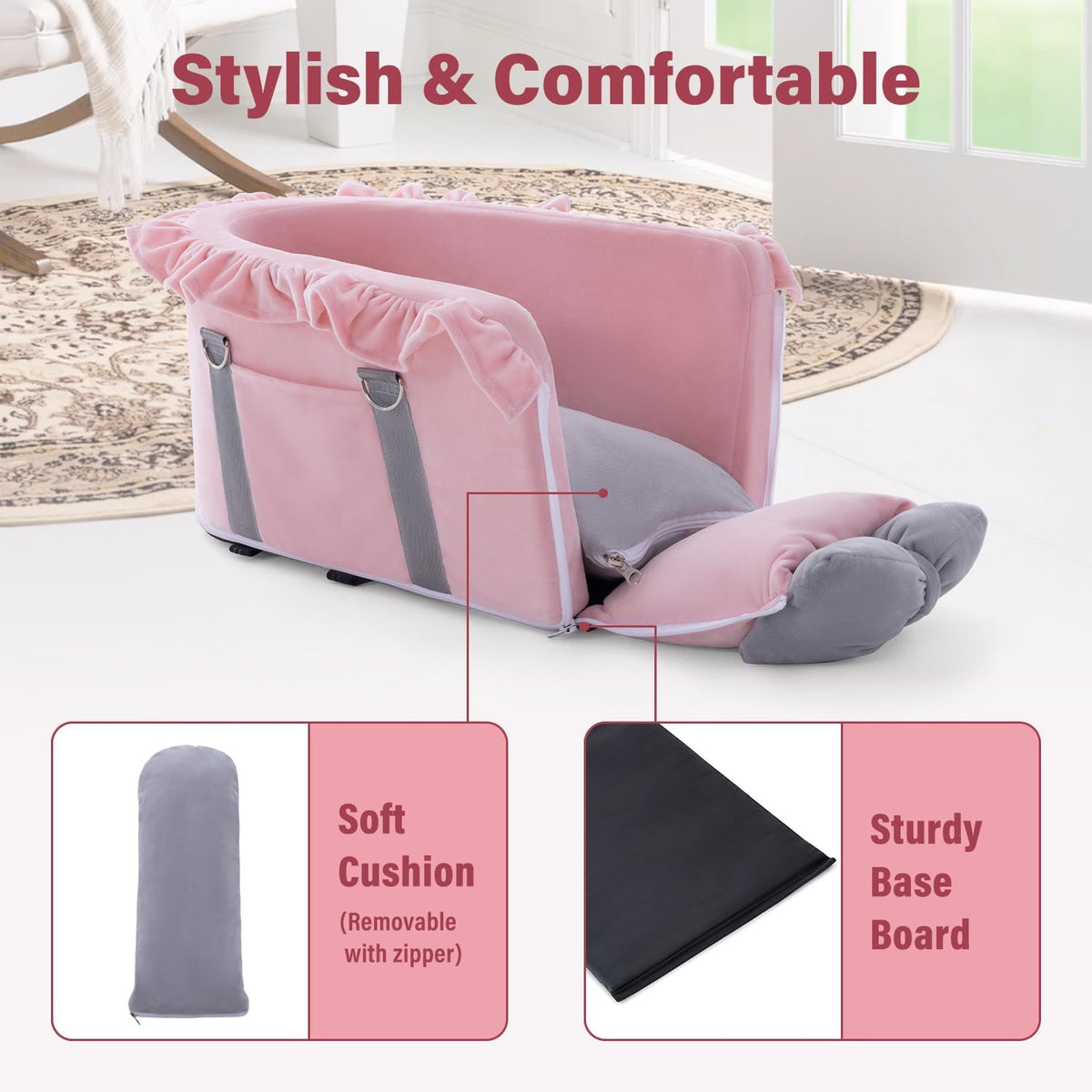 Dog Car Seat for Small Dogs - Fully Detachable with