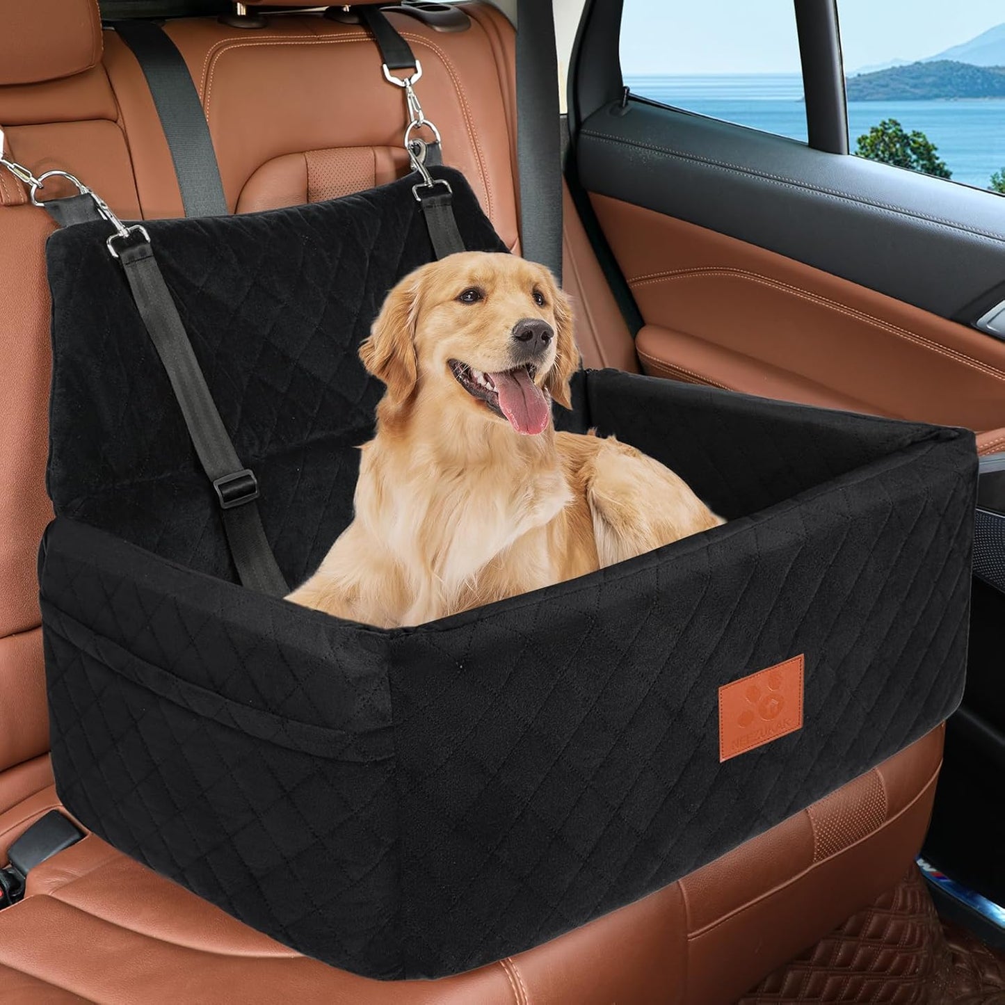 Dog Car Seat for Large Medium Dogs,Portable Washable Pet