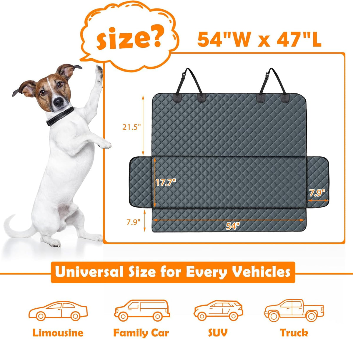 Dog Car Cover for Back Seat Cover Protector Waterproof Dog