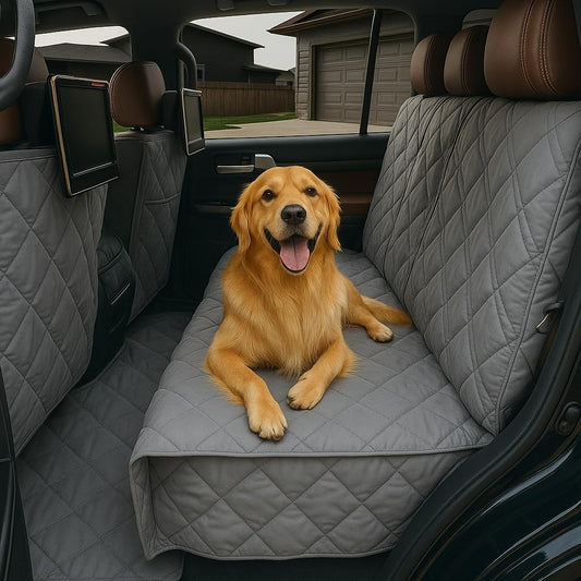 Dog Car Seat Cover for Back Seat - Car Floor Cover for Dogs