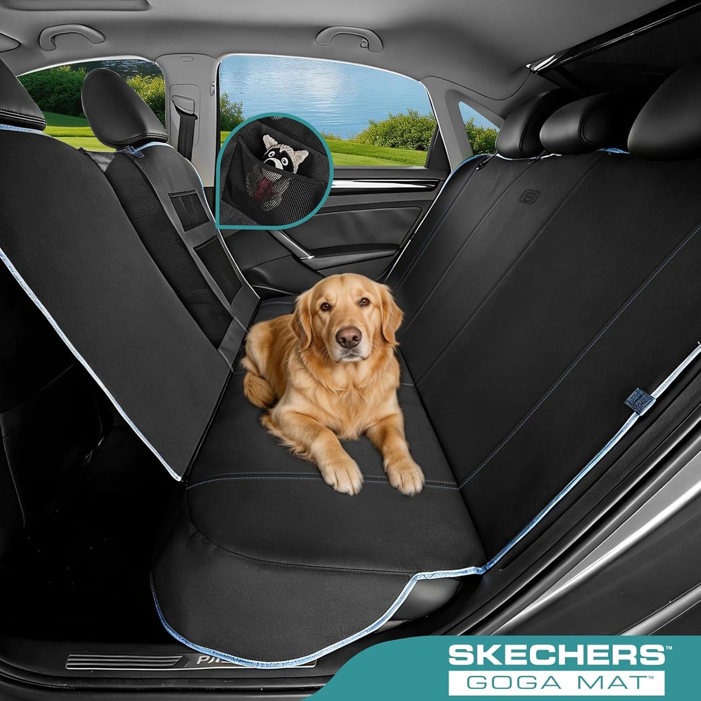Dog Car Seat Cover GOGA MAT, Seat Extender for Dogs