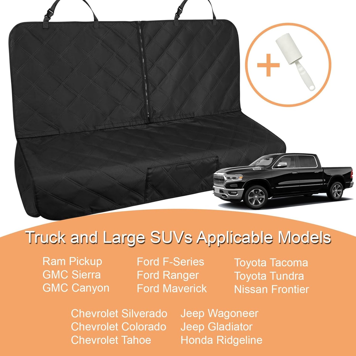 Car Bench Seat Cover for Dogs, Soft-feeling Waterproof