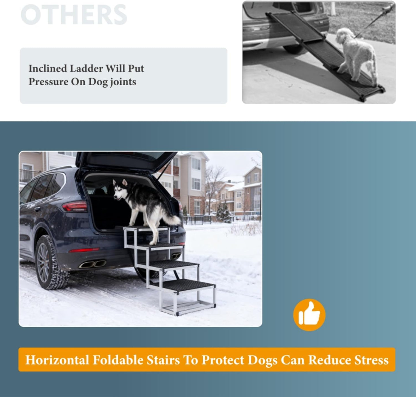 Dog Stairs for Car,Portable Pet Stairs for Large/Small Dogs
