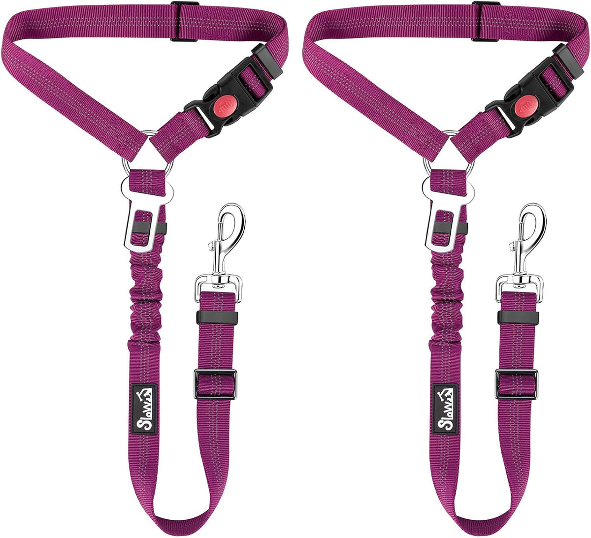 Dog Seat Belt, 2 Pack Harness Seatbelt Adjustable With