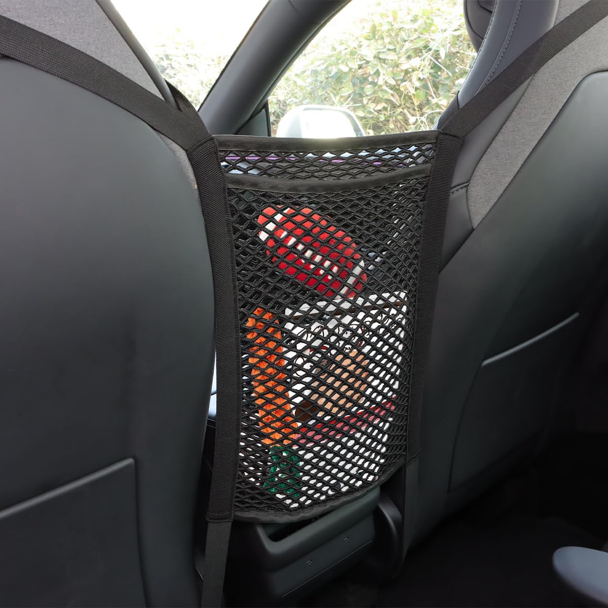 Car Mesh Organizer Car Barrier for Dogs Console Storage Net