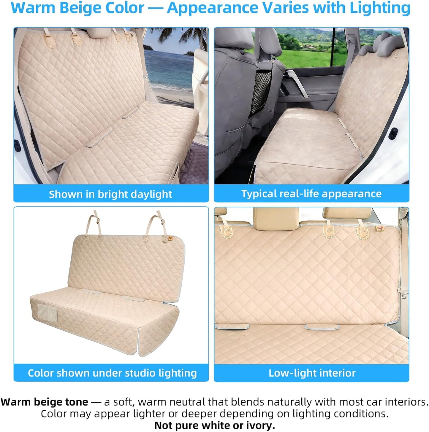 Dog Car Seat Cover for Back Seat Waterproof Backseat