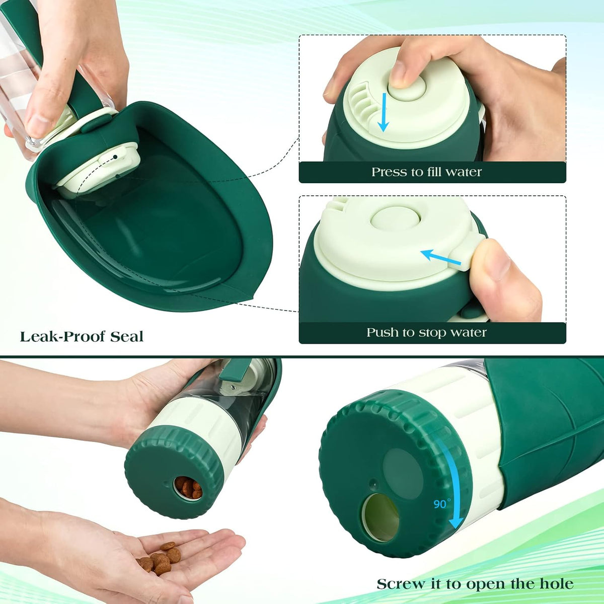 Upgraded Dog Water Bottle, Portable Dog Cat Puppy Pet Water