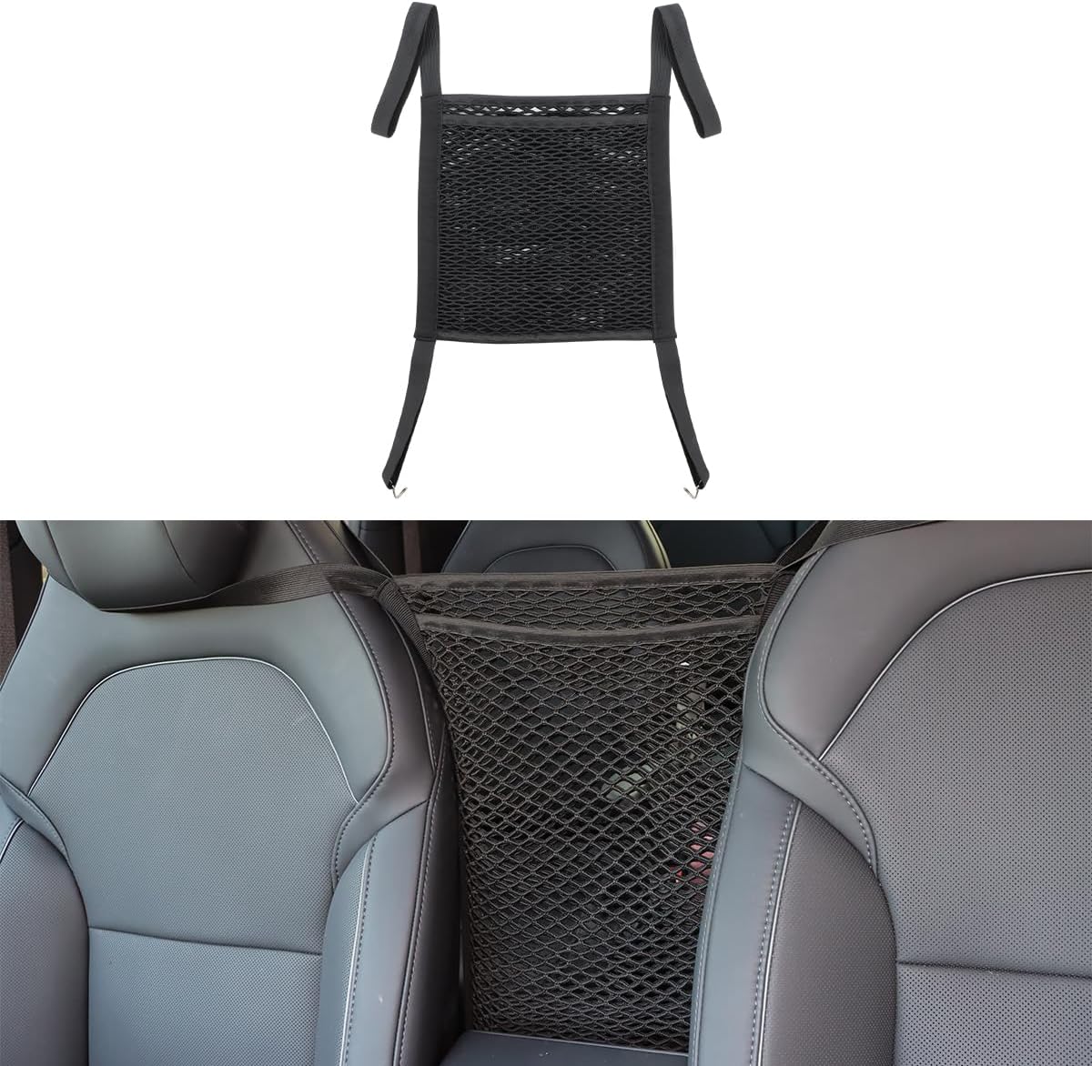 Car Mesh Organizer Car Barrier for Dogs Console Storage Net