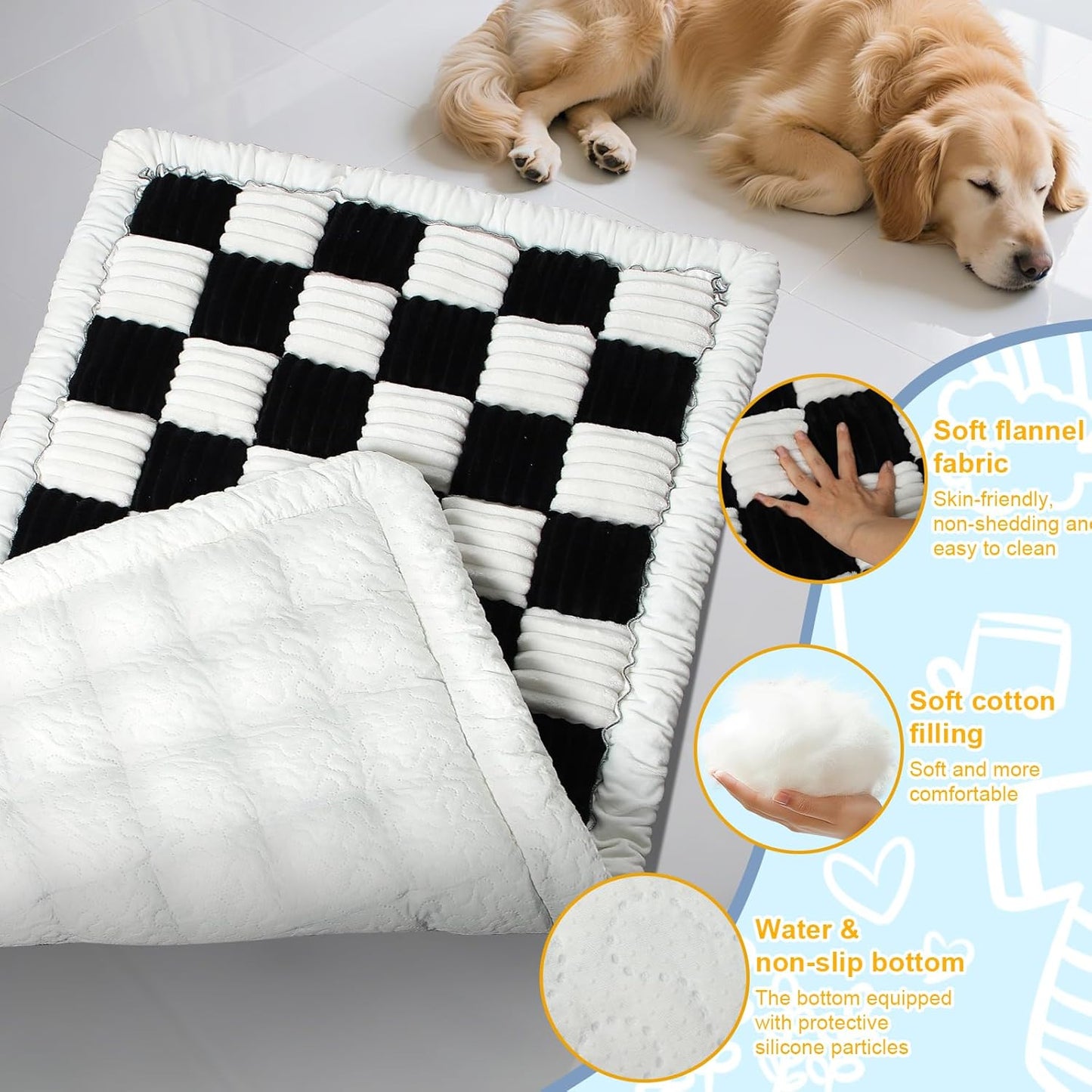 Backseat Dog Bed Mat for Car: 27.6" x 52" Non-Slip Dog Bed