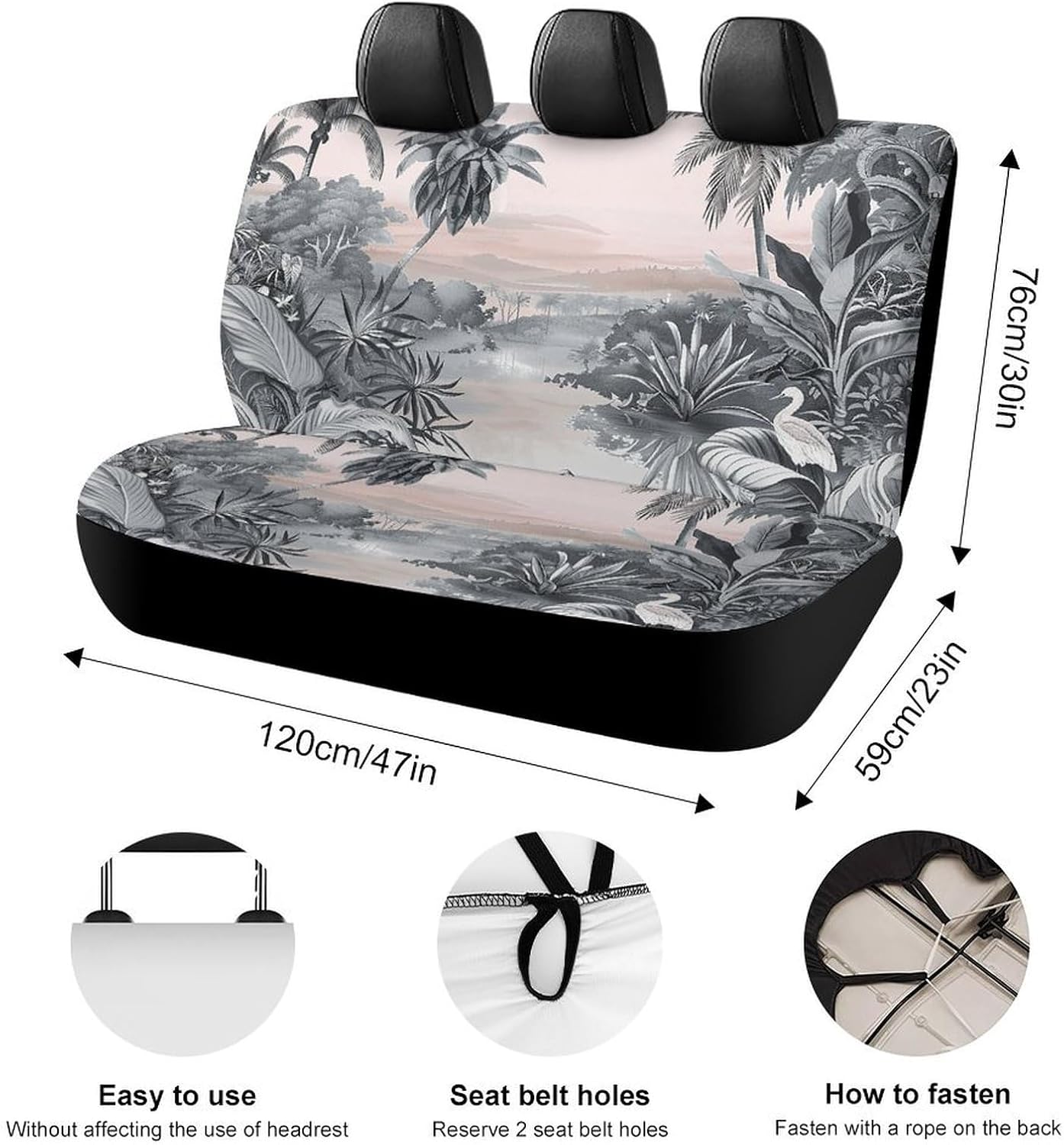 Tropical Palm Trees Dog Car Seat Covers Waterproof Truck