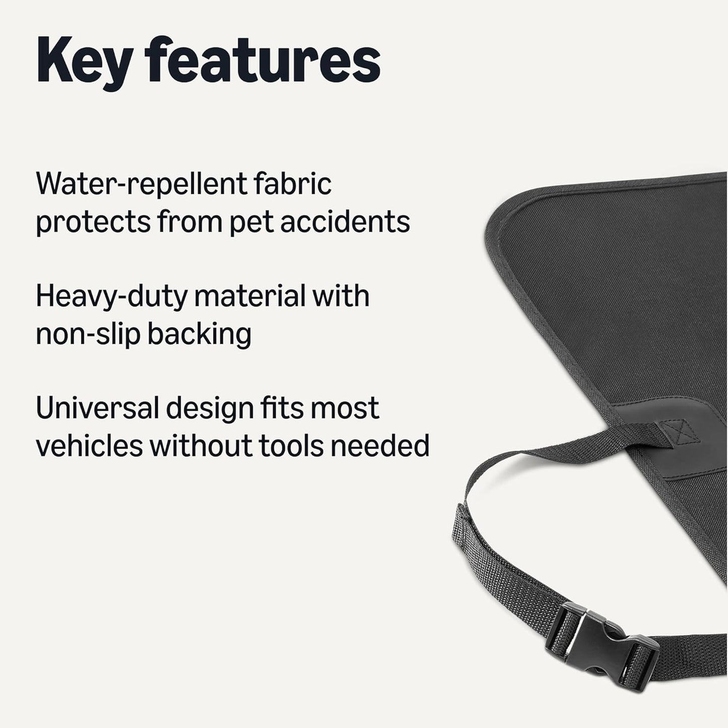 Dog Car Seat Cover , 100% Water Repellent, , Black